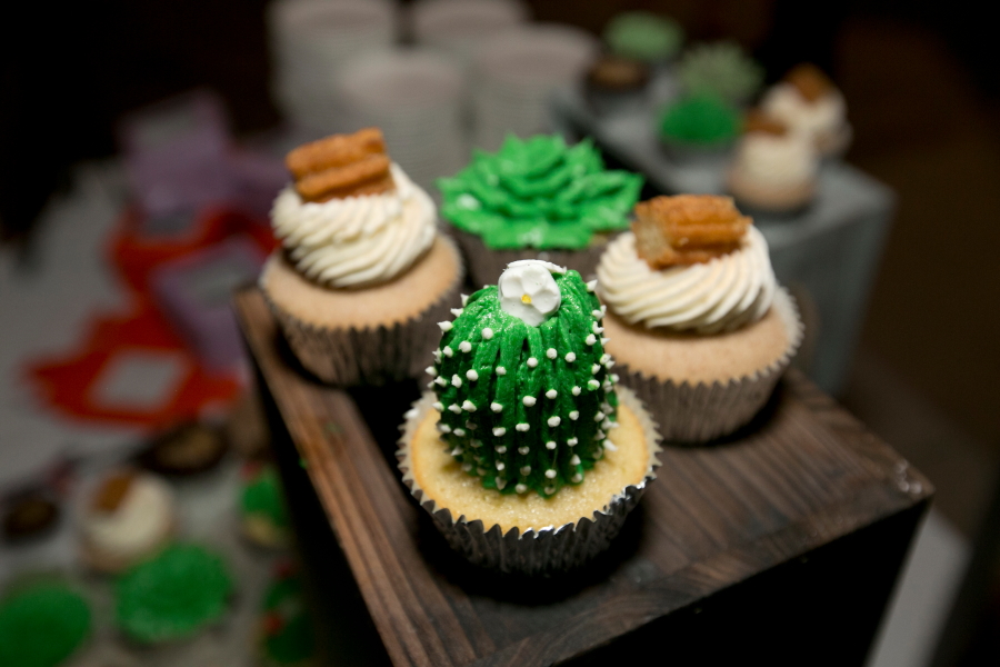 cupcakes that look like cactus and succulents