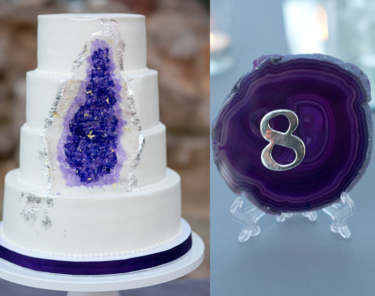 Geode style wedding cake