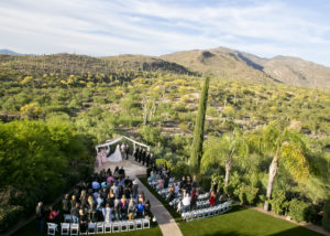 areal view of ceremony at Saguaro Buttes